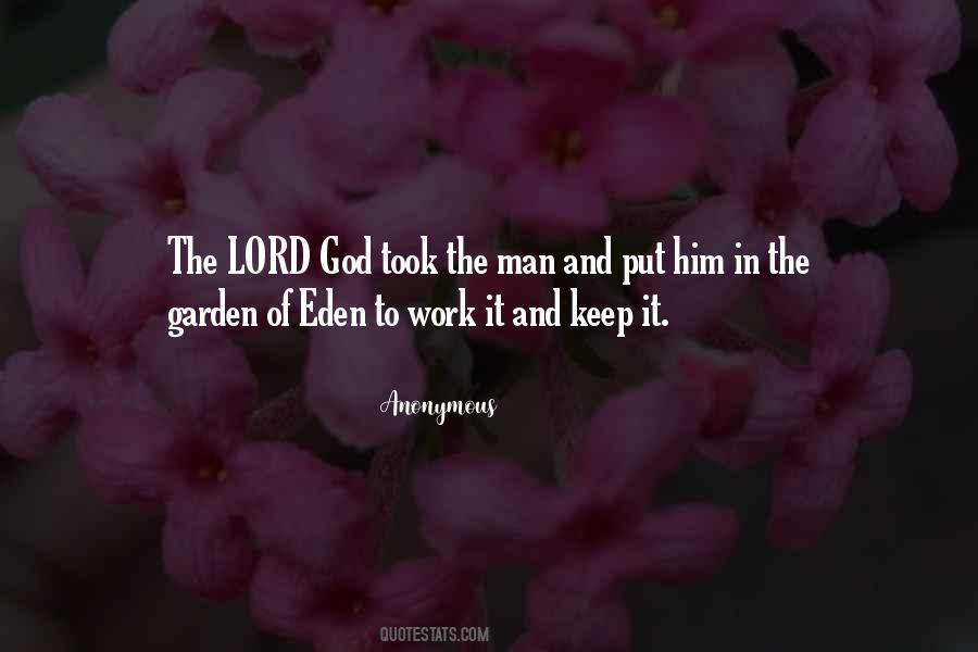 Garden Eden Quotes #1037967