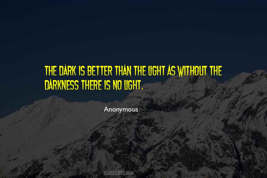 Without The Darkness Quotes #1753524