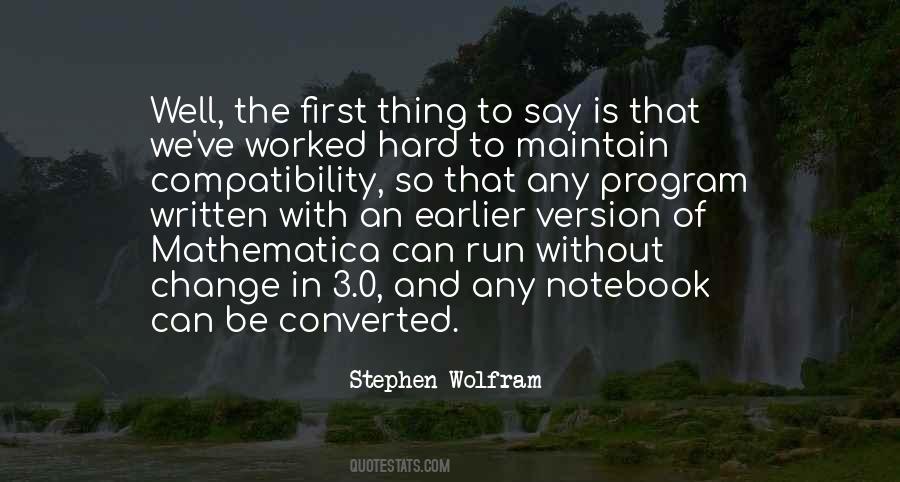 First Run Quotes #1148406