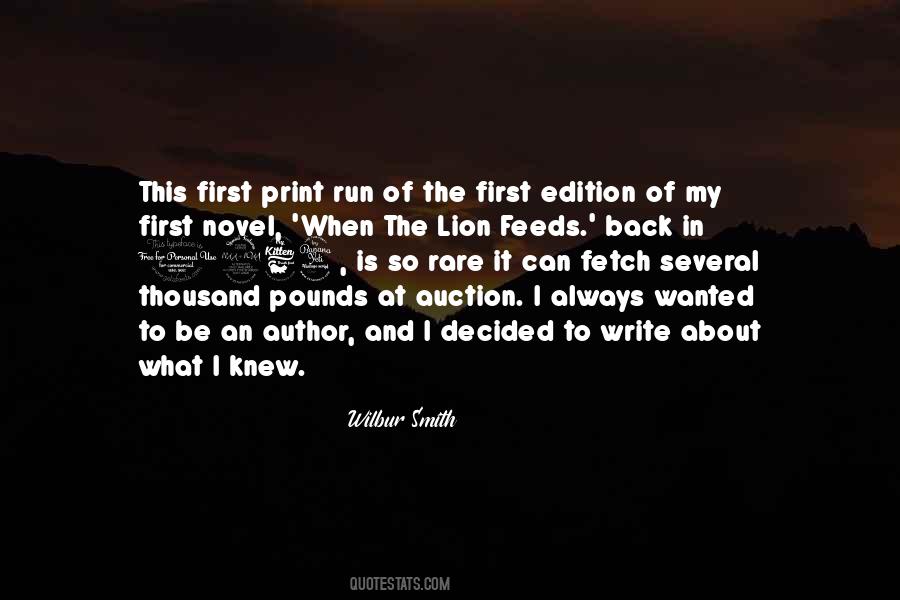 First Run Quotes #1201680