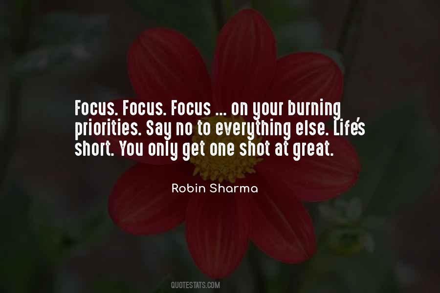 Focus Short Quotes #269654