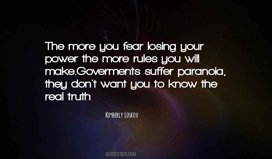 Fear Losing You Quotes #848033