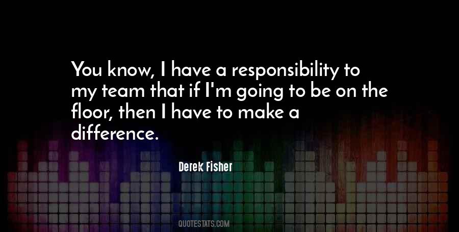 I Know My Responsibility Quotes #1321595