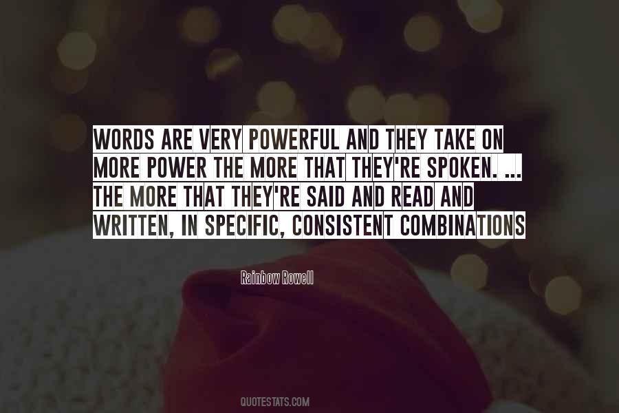 Words Are Very Powerful Quotes #664685