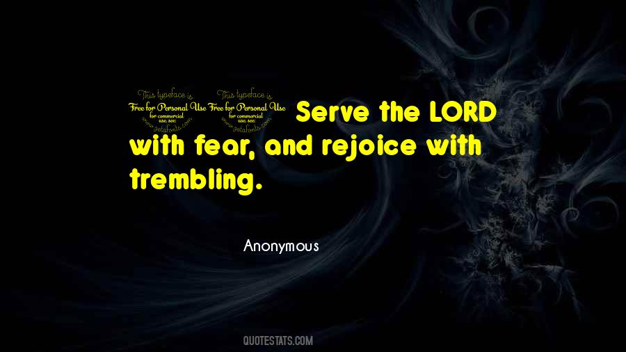 Fear The Lord Quotes #57310