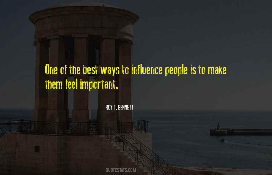 Make People Feel Important Quotes #180678