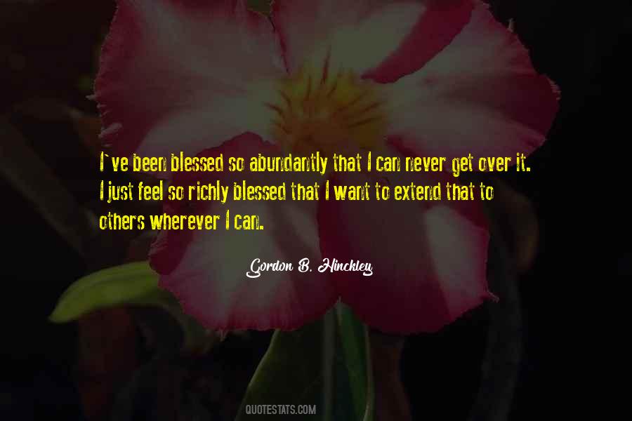 Feel So Blessed Quotes #1107578