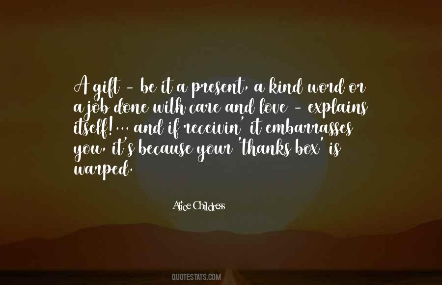 Word Of Thanks Quotes #1725417