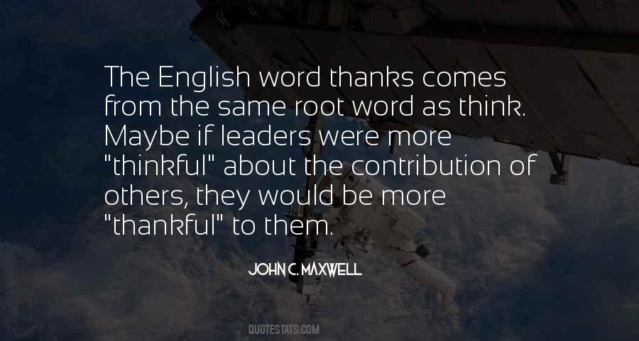 Word Of Thanks Quotes #235887