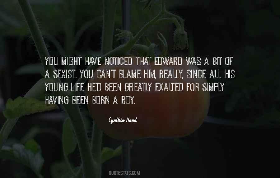 Boy Born Quotes #794533