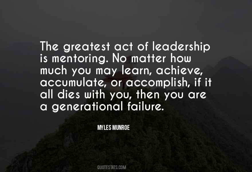 Leadership Mentoring Quotes #1230288