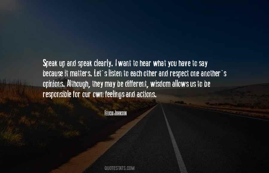 Be Responsible For Your Own Actions Quotes #946219