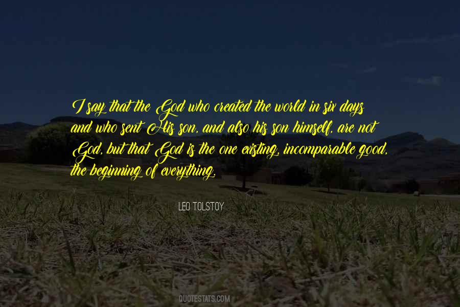 God Created The World Quotes #1205624