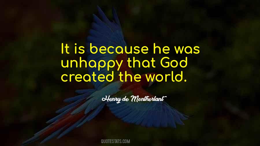 God Created The World Quotes #1305206