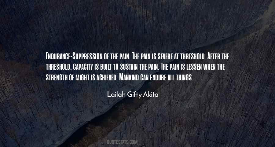 Pain Endurance Quotes #37110