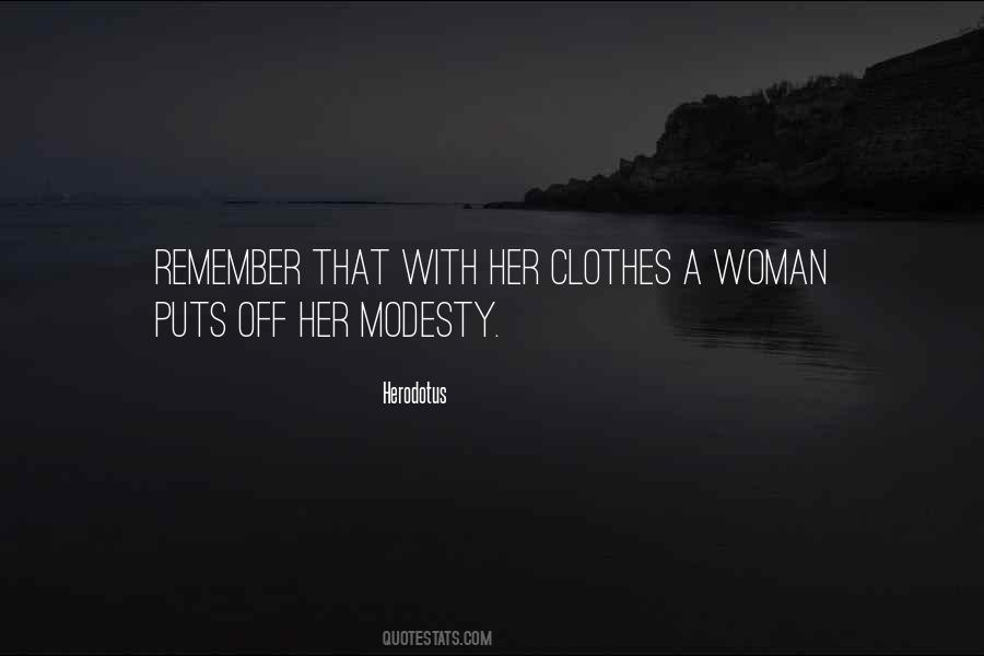 Modesty Woman Quotes #274767