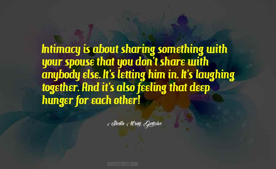 Feeling Intimacy Quotes #1040532
