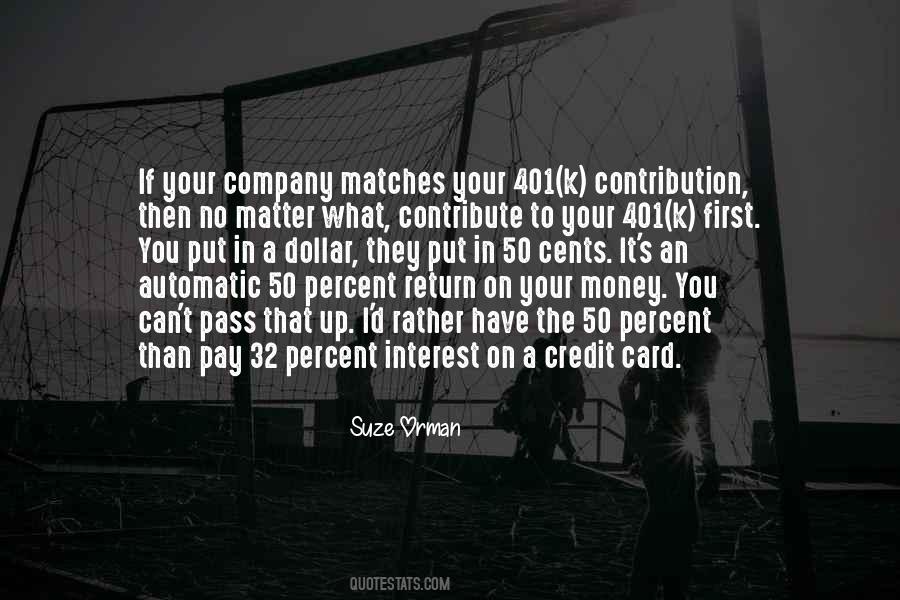 Return Money Quotes #315893