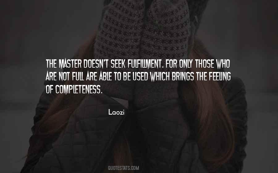 Feeling Of Fulfillment Quotes #1142997