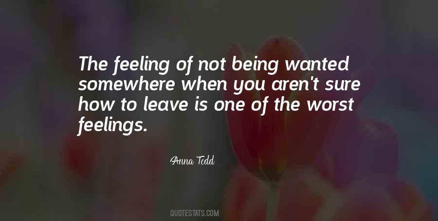 Feeling Of Not Being Wanted Quotes #435105