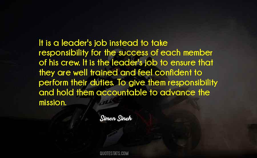 Job Responsibility Quotes #937708