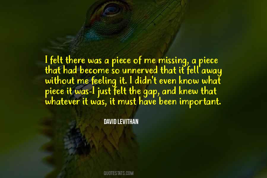 Feeling Something Missing Quotes #182424