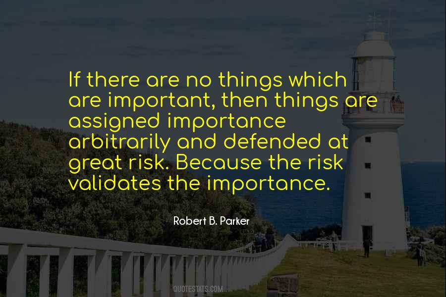 Risk Importance Quotes #302094