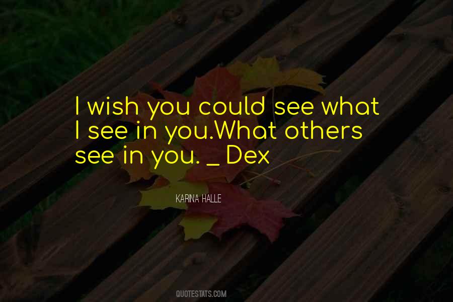 Wish You Could See What I See Quotes #1426174