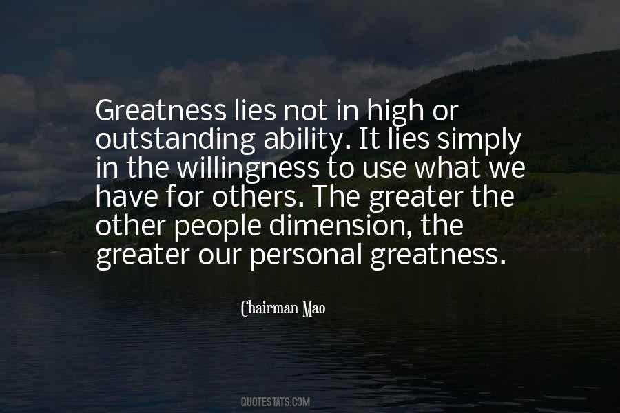 Personal Greatness Quotes #1037476