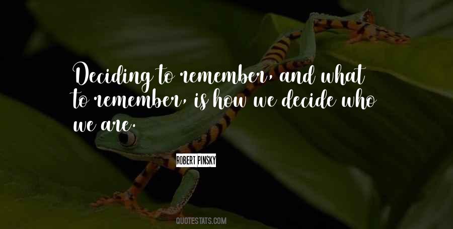 How To Decide Quotes #64755
