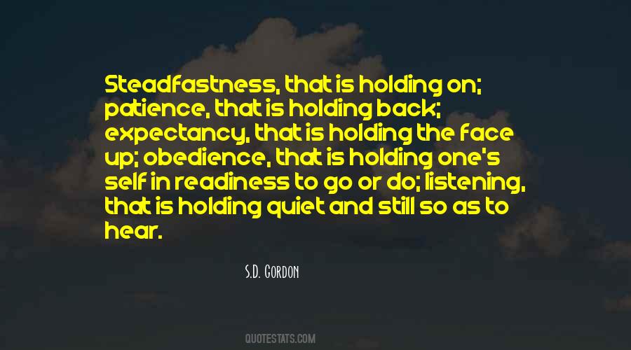Still Holding On Quotes #132704