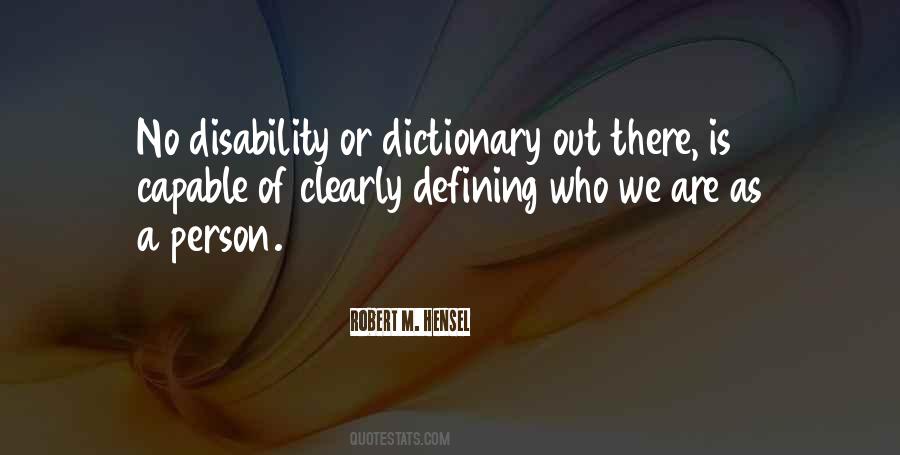 Person With Disability Quotes #803244