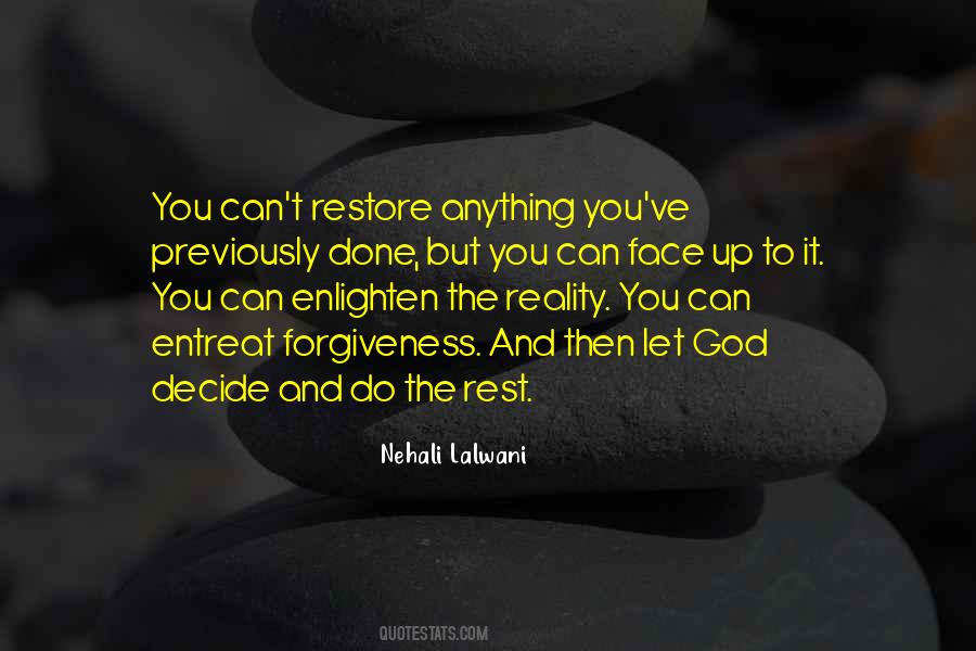 Restore Life Quotes #1354935