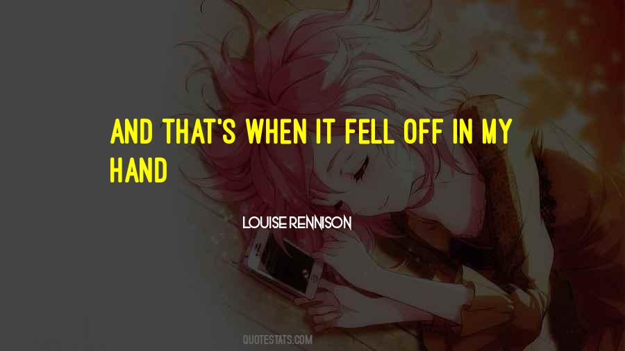 Fell Off Quotes #1242027