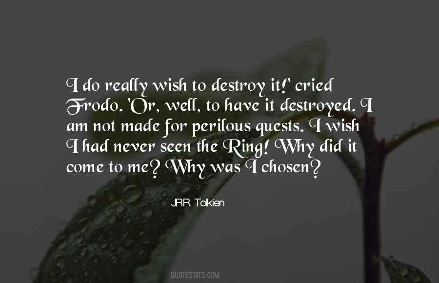 Fellowship Of The Ring Frodo Quotes #1767282