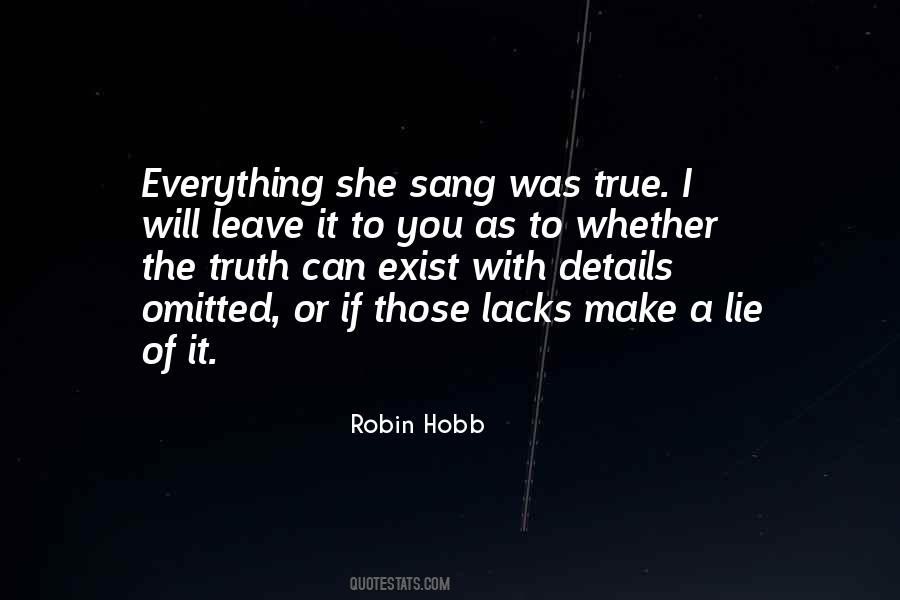 Omission Of The Truth Quotes #342164