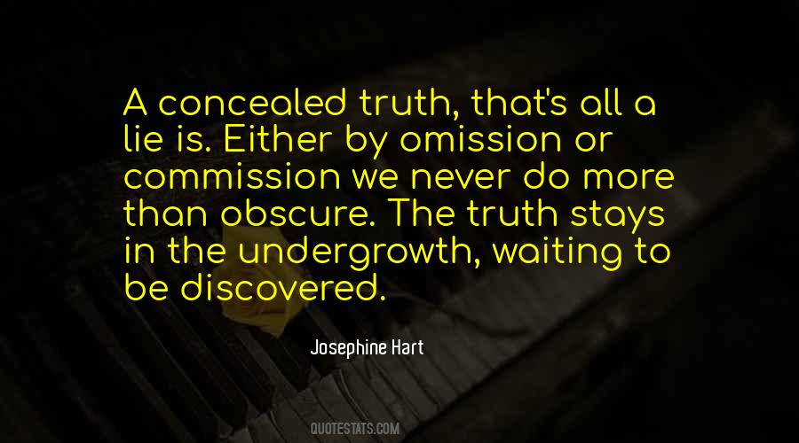 Omission Of The Truth Quotes #777119