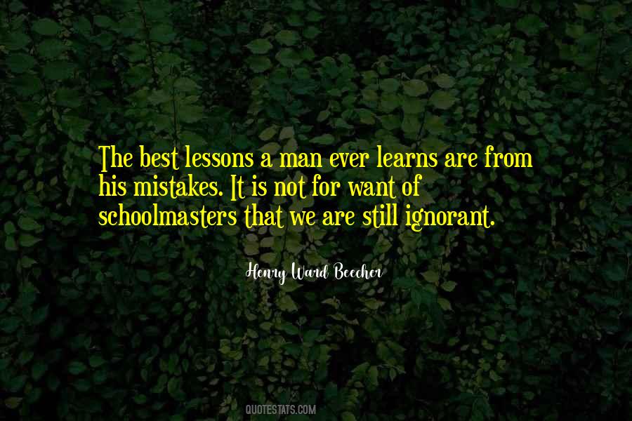 Quotes About No Mistakes Only Lessons #172546