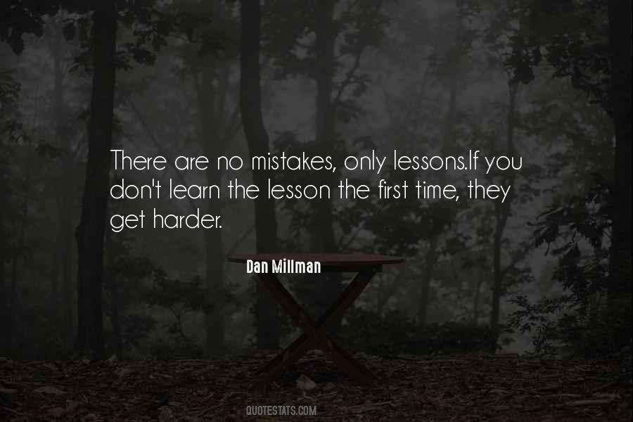Quotes About No Mistakes Only Lessons #205339