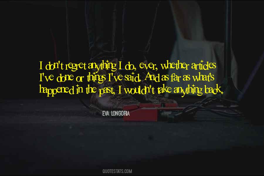 Regret Past Quotes #398132