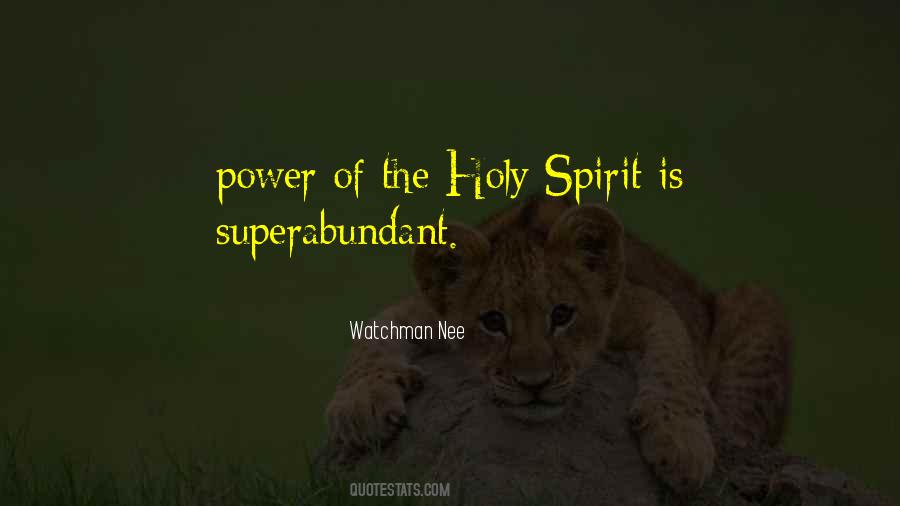 Power Of The Holy Spirit Quotes #1806880