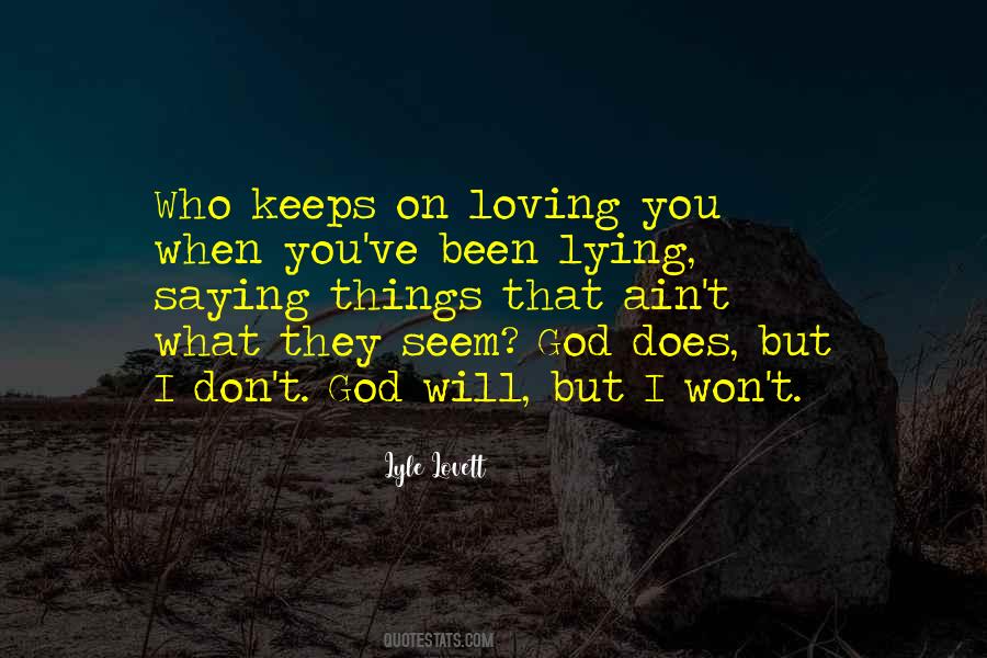 God Lying Quotes #497659