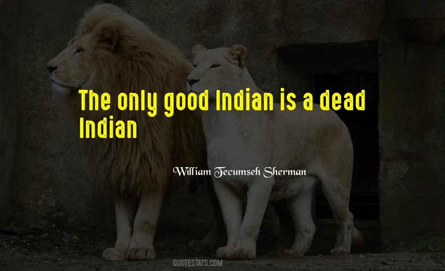 The Only Good Indian Is A Dead Indian Quotes #2671