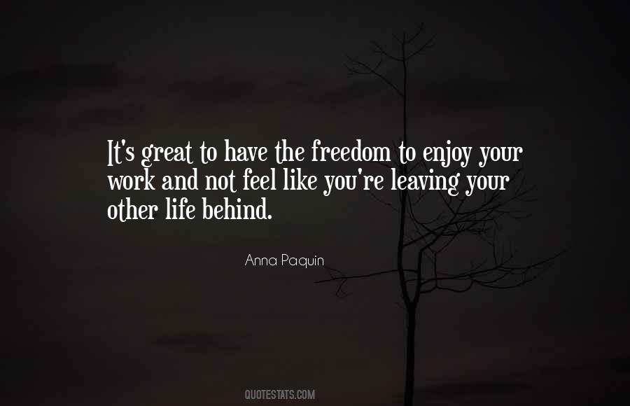 Enjoy The Life You Have Quotes #1493923