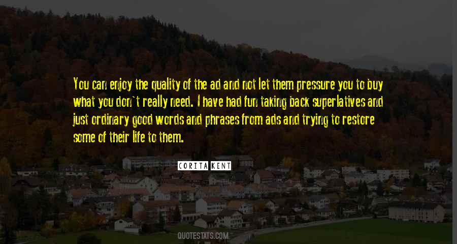 Enjoy The Life You Have Quotes #445090