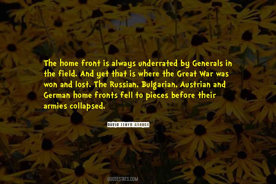 Quotes About The Home Front #1835727