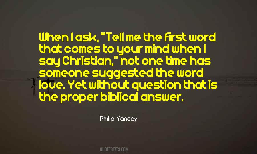 One Word Answer Quotes #1109529