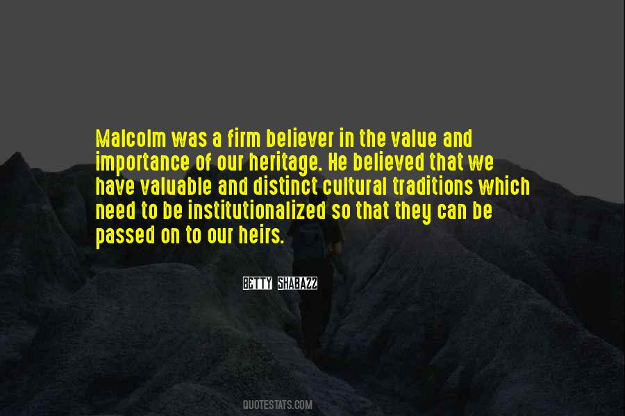 Our Heritage Quotes #711354
