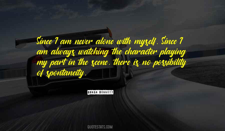 Playing Alone Quotes #1144455
