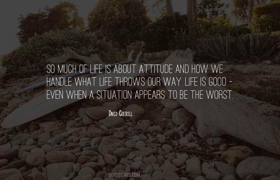 How To Handle Life Quotes #74512